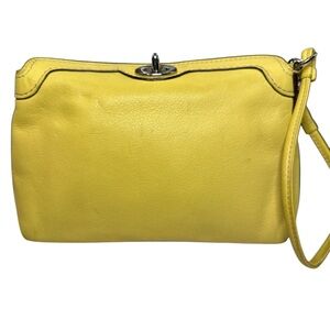 Y2K Coach Vibrant Yellow turn-lock wristlet